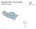 Madeira Islands political map