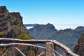 Madeira mountains in clouds. Royalty Free Stock Photo