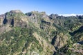 Madeira, Portugal, Nun`s Valley. Mountain scenery, Eira do Serrado Royalty Free Stock Photo