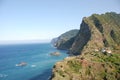 Madeira - rocks, blue sky and atlantic ocean