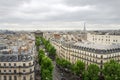 Madeleine Church, Eiffel Tower with Paris Skyline Royalty Free Stock Photo
