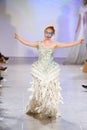 Madeline Stuart walks Hendrik Vermeulen runway at the FTL Moda Spring 2016 Royalty Free Stock Photo