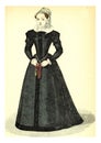 Mademoiselle de Limeuil, vintage engraving