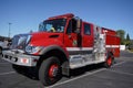 The Madera County Fire Department truck in Oakhurst, California.