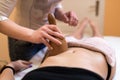 Madero therapy body sculpting massage in salon spa Royalty Free Stock Photo