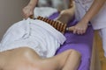 Madero therapy body sculpting massage in salon spa Royalty Free Stock Photo