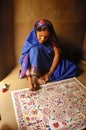 Madhubani painting in Bihar-India