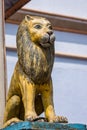 Sitting lion at Shree Omkareshwara Temple, Madikeri India. Royalty Free Stock Photo