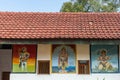 Courtyard wall paintings of Shree Omkareshwara Temple, Madikeri