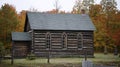 Rustic old log cabin church of Madill, Ontario, Canada Royalty Free Stock Photo