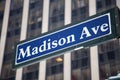 Madison Avenue road sign