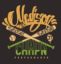 Madison baseball club, print for sportswear