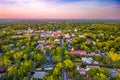 Madison, Georgia, USA Aerial View at Dusk