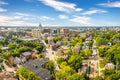 Madison skyline and Wisconsin State Capitol Royalty Free Stock Photo