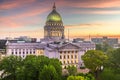 Madison, Wisconsin, USA Citycape over the State Capitol Building Royalty Free Stock Photo