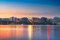 Madison, Wisconsin, USA Downtown Skyline on Lake Monona