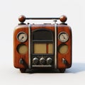 Madon Wooden Radio: Realistic Yet Stylized Cabincore Sculpted Art