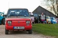 Row of colorful stylish vintage Fiat 126 PanCars rental cars, PanCars is a car rental company Royalty Free Stock Photo