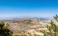 Madonie mountains and Calascibetta town from Enna, Sicily, Italy Royalty Free Stock Photo