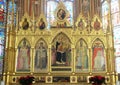 Madonna with the Child and the four Doctors of the Church - Polyptych of the high altar in the Basilica di Santa Croce in Florence Royalty Free Stock Photo