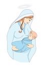 Madonna and child Jesus Royalty Free Stock Photo