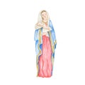 Madonna and child Jesus, Saint Virgin Mary holding baby Jesus Christ watercolor illustration isolated on white Royalty Free Stock Photo