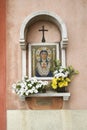 Madonna and Child Mosaic at Outdoor Shrine
