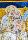 Madonna and Child Fresco San Gimignano Tuscany Italy Royalty Free Stock Photo