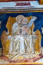 Madonna Child Saints Gregory Fresco San Gimignano Tuscany Italy Royalty Free Stock Photo