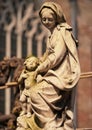 Madonna and child statue, Bruges, Belgium Royalty Free Stock Photo