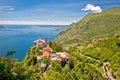 Madonna di Montecastello hermitage above Lago di Garda view