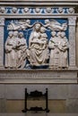 Madonna Enthroned, work by Luca della Robbia, Medici Chapel Santa Croce Church in Florence