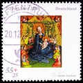 Madonna of the Rose Bush by Stefan Lochner, Christmas serie, circa 2005 Royalty Free Stock Photo