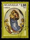 Madonna Sistina post stamp Royalty Free Stock Photo