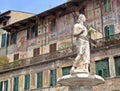 Madonna Verona Fountain at Piazza delle Erbe in Verona, Italy Royalty Free Stock Photo