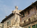 Madonna Verona Fountain at Piazza delle Erbe in Verona, Italy Royalty Free Stock Photo