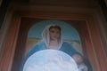 Madonna wall painting tabernacle shrine church vision