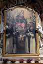 The Madonna worshiped by the St. Dominic, Catherine, Hyacinth, and Blessed Osanna of Mantua Royalty Free Stock Photo