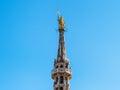 The Madonnina statue on top of Milan Cathedral Royalty Free Stock Photo