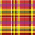 Madras colored plaid diagonal fabric texture seamless pattern