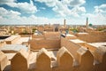 Madrasah and Kalta Minor minaret in ancient city at Khiva in Uzbekistan