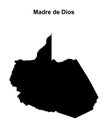 Madre de Dios outline map Royalty Free Stock Photo