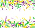 Mardi Gras carnival circles confetti vector background.