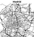 Madrid City Map, Cartography Map, Street Layout Map Royalty Free Stock Photo