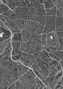 Madrid city plan, detailed vector map Royalty Free Stock Photo