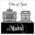 Madrid - City in Spain. Detailed architecture. Trendy vector illustration.