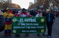 MADRID, DECEMBER 09 - Banner against violence in the final of the Copa Libertadores at BernabÃÂ©u Stadium