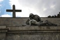 Madrid Escorial church, cross, Lady and Jesus Royalty Free Stock Photo