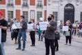 Madrid, EspaÃÂ±a; 27 de Septiembre 2020: Demonstration at Puerta del Sol