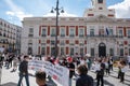 Madrid, EspaÃÂ±a; 27 de Septiembre 2020: Demonstration at Puerta del Sol